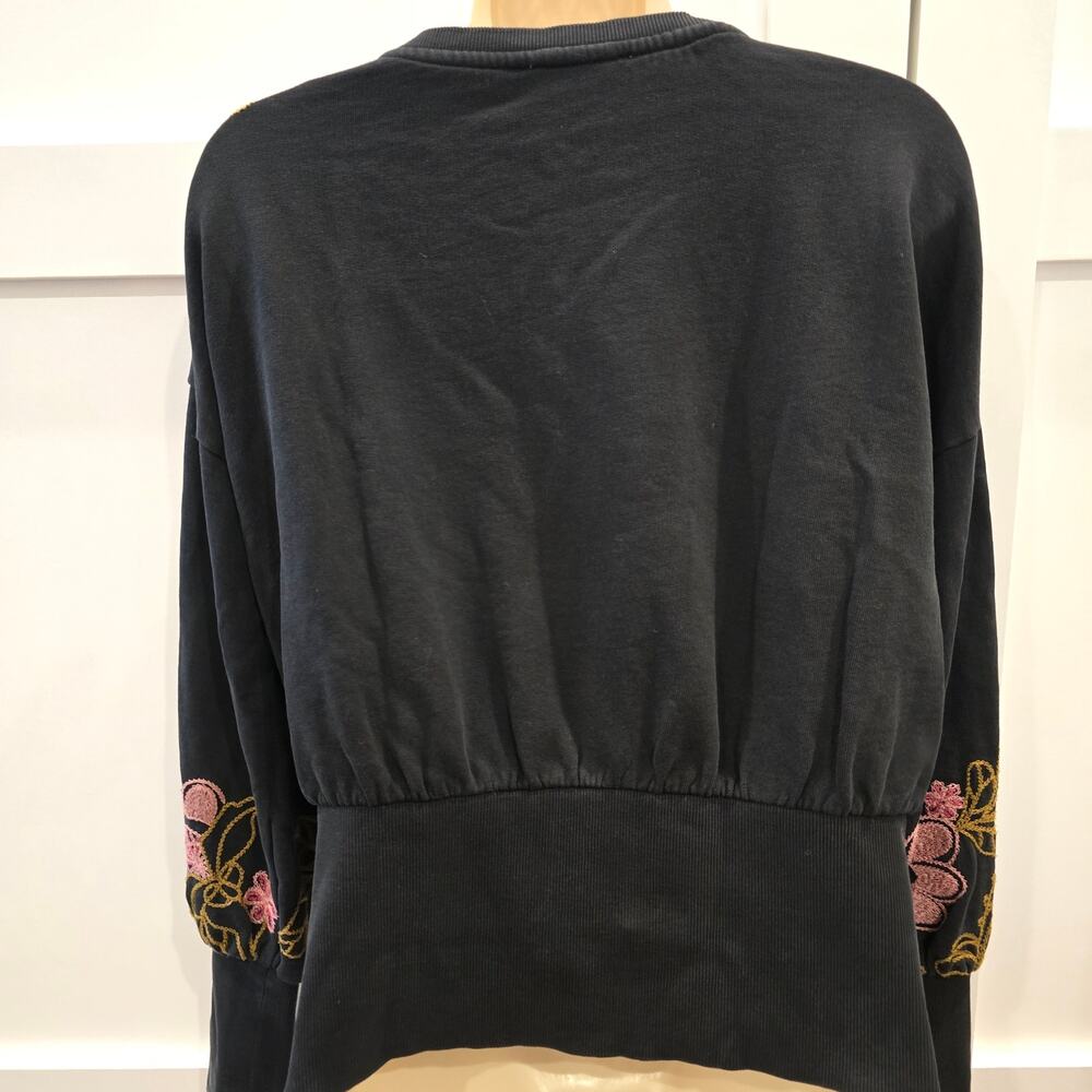 Anthropologie Embroidered Floral Sweatshirt - Picture 6 of 6